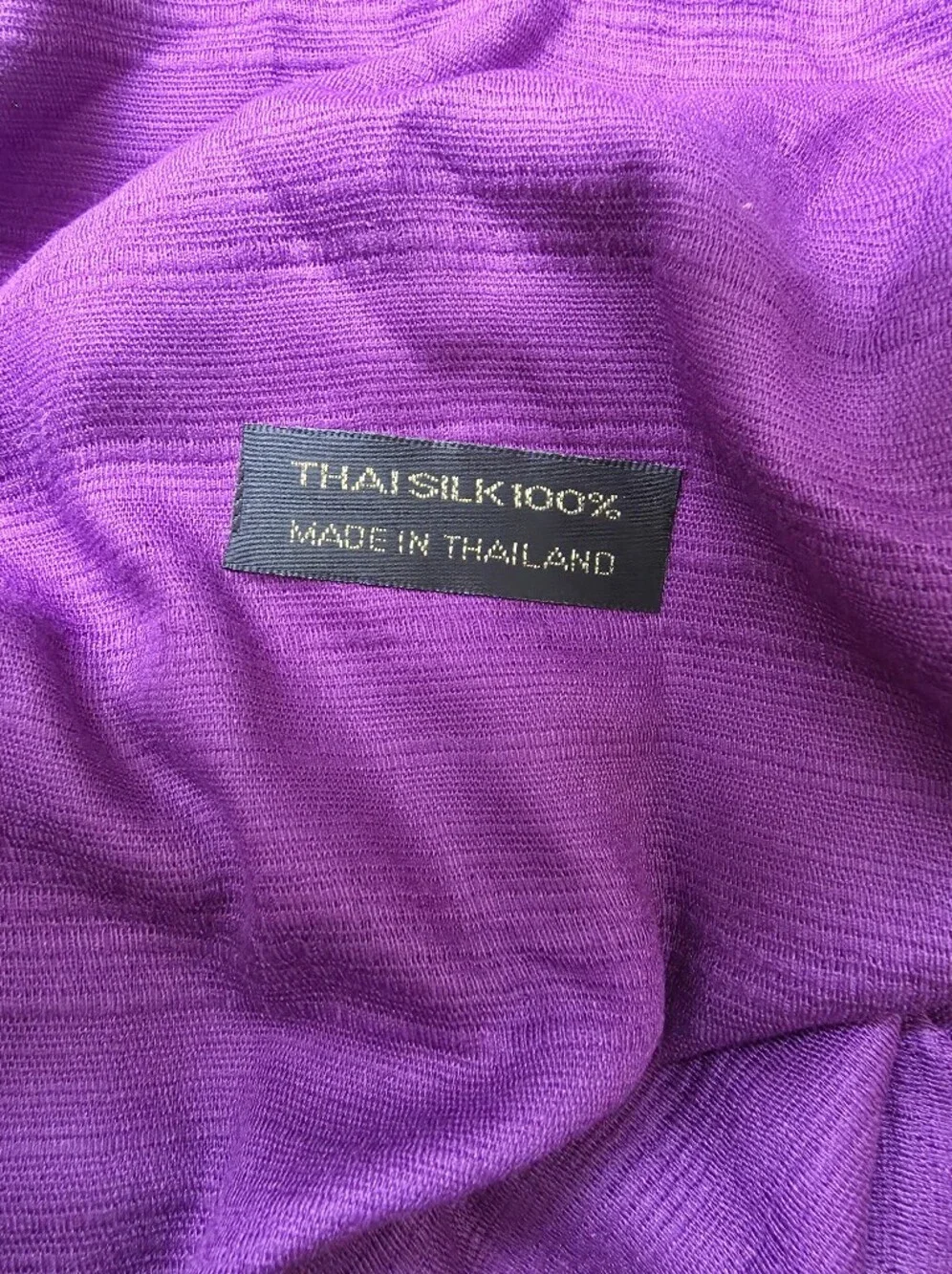 100% Thai Silk Scarf in Vibrant Purple